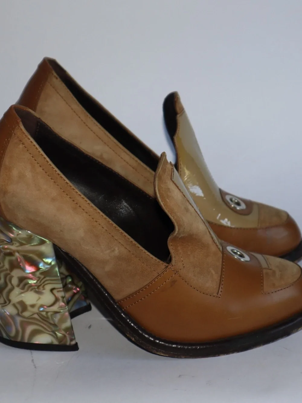 J.W. Anderson Landscape Column Heel Loafers Women's 38